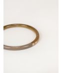 Single bangle in blond horn and coffee cream lacquer size S