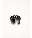 Coral-shaped comb hairpin in plain black horn