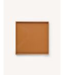 Plateau carré laqué tabac, taille L