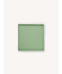 Plateau carré laqué jade, taille M
