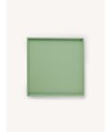 Plateau carré laqué jade, taille L