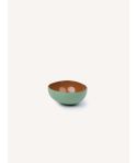 Coco bowl lacquered tobacco & jade